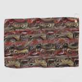 Abstract gesneden in mahonie en donkerrood golfhanddoek (Horizontaal)