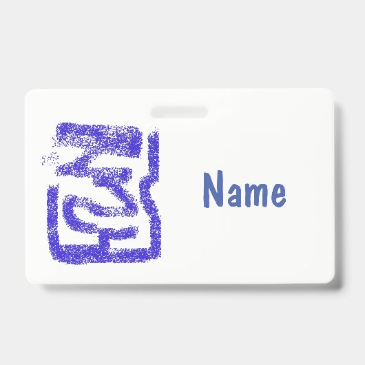 Abstract gespoten blauw Thunder_Cove Badge (Voorzijde)