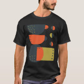 Abstract gestapelde koffiekopjes t-shirt (Voorkant)