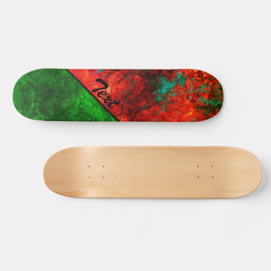 Abstract gesteente marmer getextureerd marvy dark persoonlijk skateboard (Horizontaal)