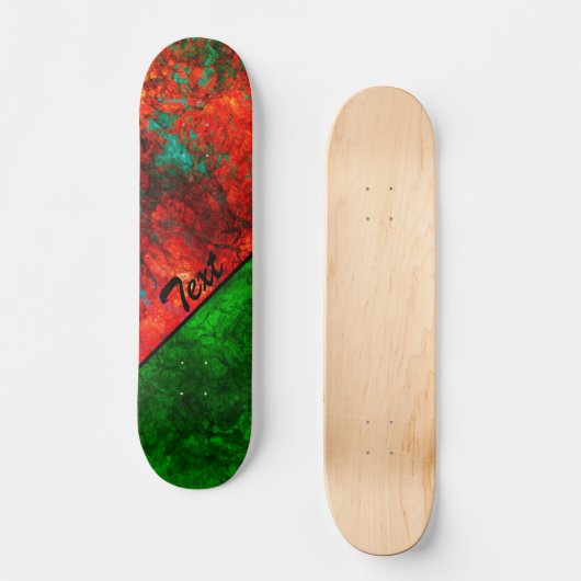 Abstract gesteente marmer getextureerd marvy dark  persoonlijk skateboard (Voorkant)