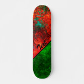 Abstract gesteente marmer getextureerd marvy dark  persoonlijk skateboard (Voorkant)