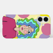 Abstract gestileerd gezicht iPhone / iPad hoesje (Achterkant (horizontaal))