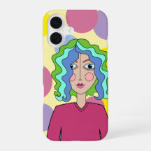 Abstract gestileerd gezicht iPhone / iPad hoesje