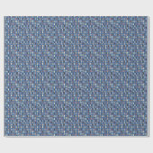 Abstract gestippeld blauw patrooninpakpapier cadeaupapier (Vlak)