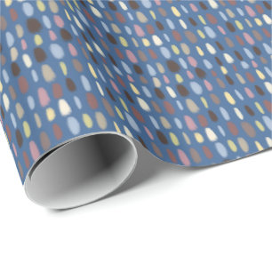 Abstract gestippeld blauw patrooninpakpapier cadeaupapier