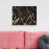 Abstract gestippelde lijnen canvas print (Insitu (Woonkamer))