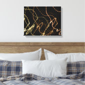 Abstract gestippelde lijnen canvas print (Insitu (Slaapkamer))
