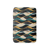 Abstract gestreept, kleurrijk golvend patroon. badmat (Voorkant Verticaal)