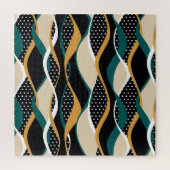 Abstract gestreept, kleurrijk golvend patroon. legpuzzel (Verticaal)