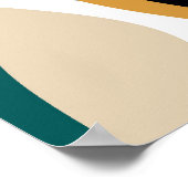 Abstract gestreept, kleurrijk golvend patroon. poster (Hoek)
