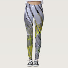 Abstract gestreepte glanzende geometrische decorat leggings
