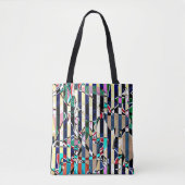 Abstract gestreepte patroon tote bag (Voorkant)