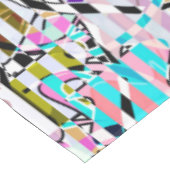 Abstract gestreepte strepen beige turquoise p tafelkleed (Gekanteld)