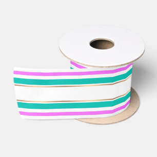 Abstract, gestript, elegant leuk per schatje satijnen lint