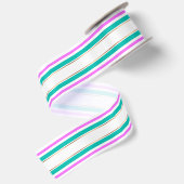 Abstract, gestript, elegant leuk per schatje satijnen lint (Achterkant)