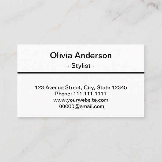 Abstract, gestript, elegant leuk per schatje visitekaartje (Achterkant)