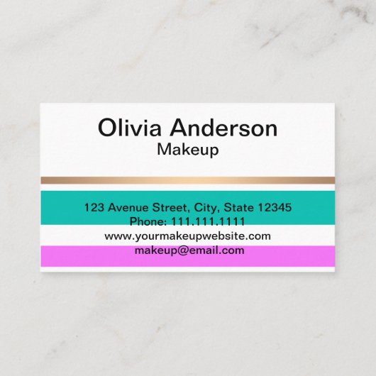 Abstract, gestript, elegant leuk per schatje visitekaartje (Achterkant)