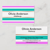 Abstract, gestript, elegant leuk per schatje visitekaartje (Voorkant / Achterkant)