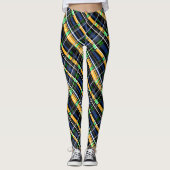 Abstract gestript felgele marinier leggings (Voorkant)