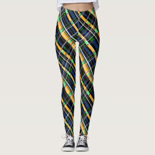 Abstract gestript felgele marinier leggings
