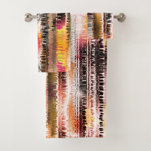 Abstract gestript van opvallend gesneden papier bad handdoek (Insitu)