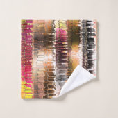 Abstract gestript van opvallend gesneden papier bad handdoek (Wasdoekje)
