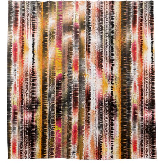 Abstract gestript van opvallend gesneden papier douchegordijn (Voorkant)