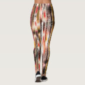 Abstract gestript van opvallend gesneden papier leggings (Achterkant)