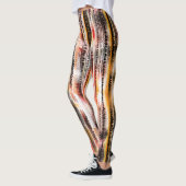 Abstract gestript van opvallend gesneden papier leggings (Links)