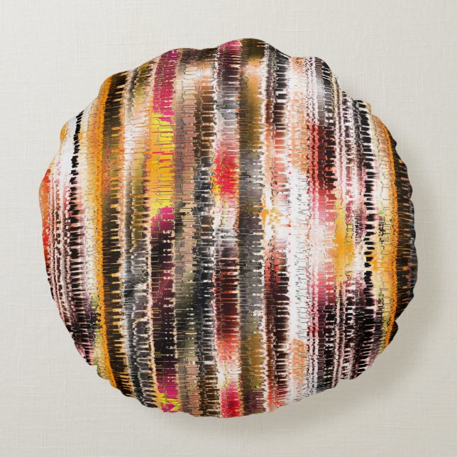 Abstract gestript van opvallend gesneden papier rond kussen (Achterkant)