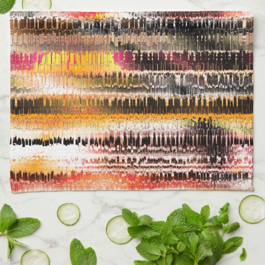 Abstract gestript van opvallend gesneden papier theedoek (Gevouwen)