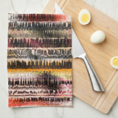 Abstract gestript van opvallend gesneden papier theedoek (Quarter Fold)