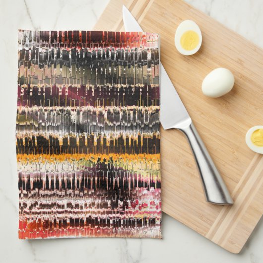 Abstract gestript van opvallend gesneden papier theedoek (Quarter Fold)