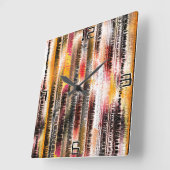 Abstract gestript van opvallend gesneden papier vierkante klok (Hoek)