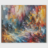 Abstract gestructureerd dik verfpatroon cadeaupapier (Vlak)