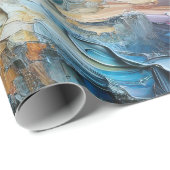 Abstract gestructureerd dik verfpatroon cadeaupapier (Rol Hoek)