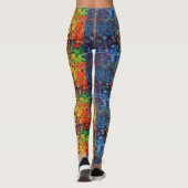 Abstract gestructureerd patroon leggings (Achterkant)