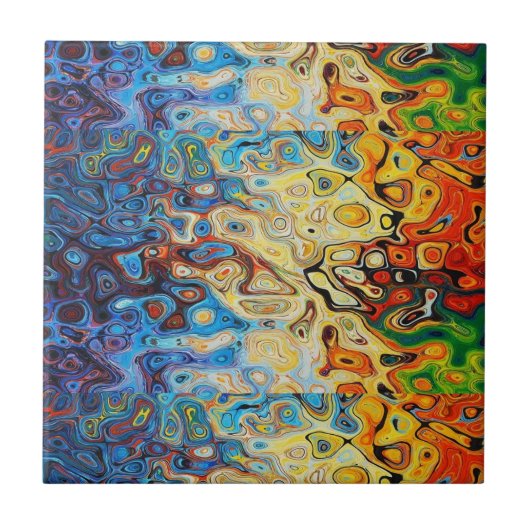 Abstract gestructureerd patroon tegeltje (Voorkant)