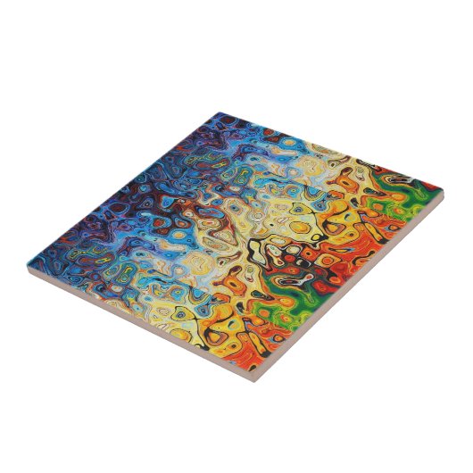 Abstract gestructureerd patroon tegeltje (Zijkant)