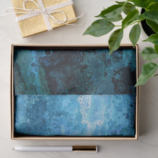 Abstract gestructureerde blauwe achtergrond-ontkop tissuepapier (Geschenk)