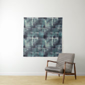 Abstract gestructureerde grijsblauwe grungepatroon wandkleed (In situ)