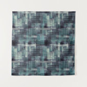 Abstract gestructureerde grijsblauwe grungepatroon wandkleed (Voorkant)