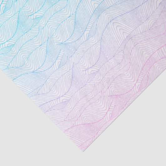 Abstract gestylimeerd balgolven Modern patroon Tissuepapier (Detail)