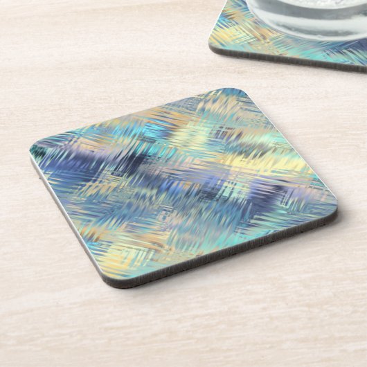 Abstract getemperatuurd pasteelstraal bier onderzetter (Linkerzijde)