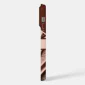 Abstract getextureerd oppervlak in warme tinten iPhone hoesje (Linkerkant)