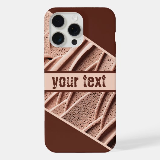 Abstract getextureerd oppervlak in warme tinten iPhone hoesje (Achterkant)