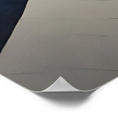 Abstract Getextureerde Diagonaal Blauw Goud Poster (Hoek)