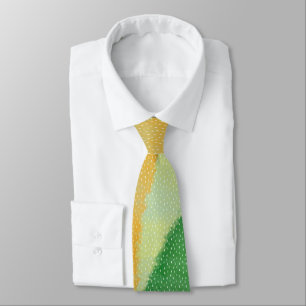 Abstract getextureerde gele groene ombre stropdas
