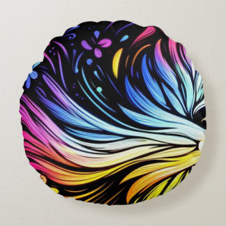 Abstract Gevederde Engel Op Een Bed, Bank of Stoel Rond Kussen